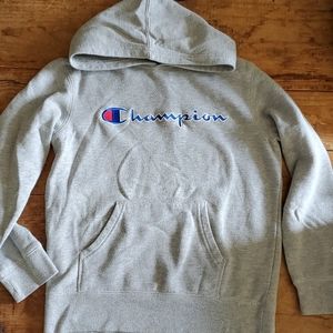 Champion Hoodie Sweatshirt 10 12 Medium Good